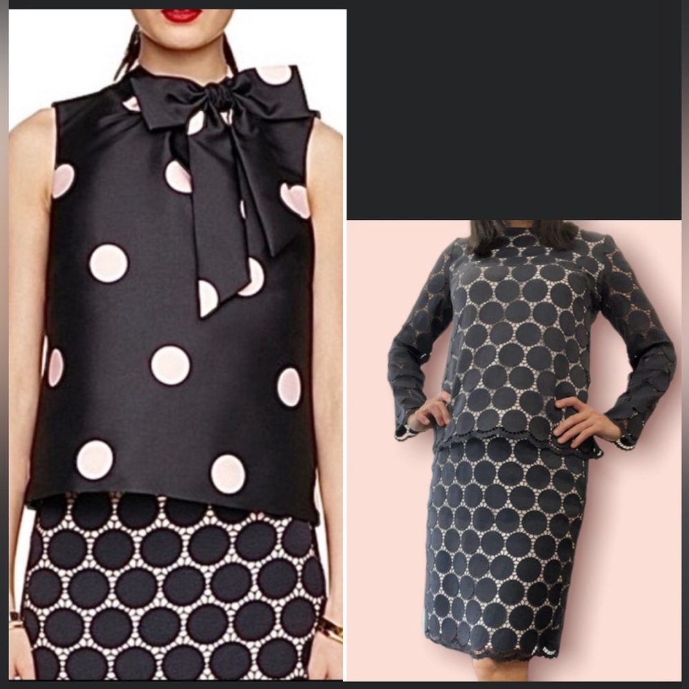KATE SPADE ♠️ Versatile Pencil Skirt. Scalloped edge. Navy and Pink. US 2/ US S
